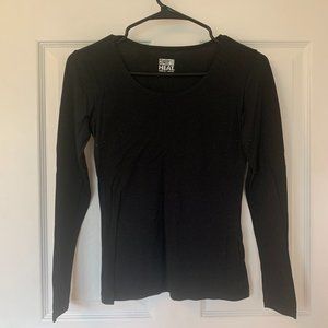 WOMEN'S LIGHTWEIGHT BASELAYER CREW TOP, Black, S